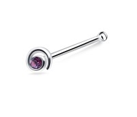 Spiral Silver Bone Nose Stud NSKD-669st 